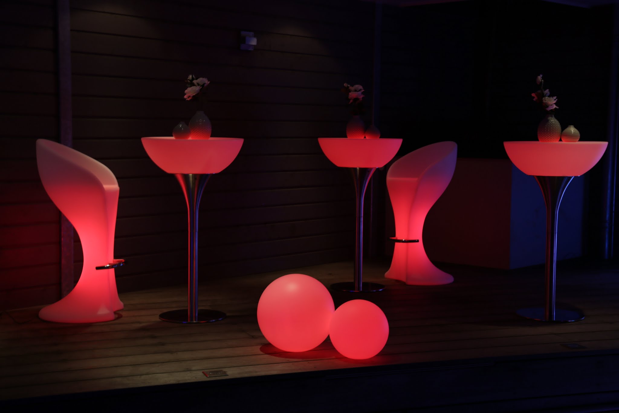 LED cocktailtafels (rood)