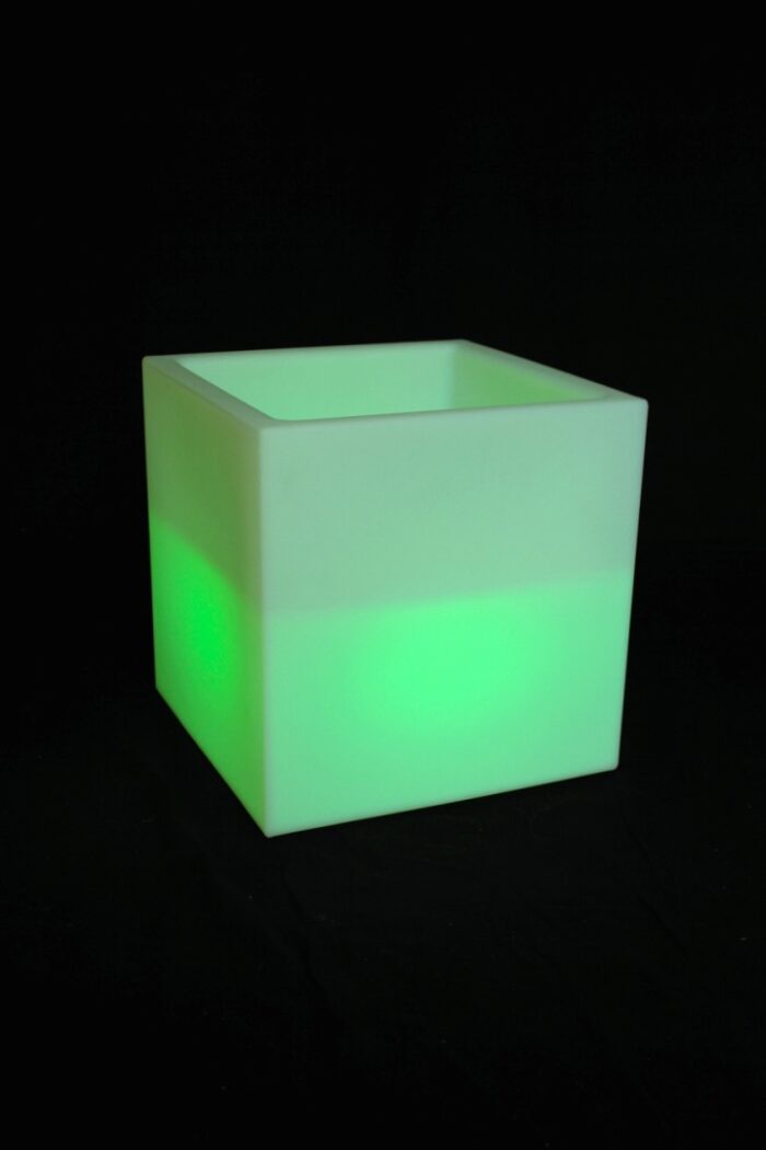 LED wijnkoeler / kubus 40 cm (groen)
